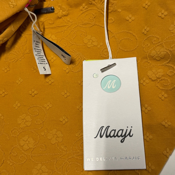 Maaji Caramel Brown Safri Plunge One Piece SwimSuit Reversible Small NWT - Picture 11 of 11